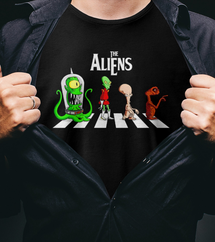 The Aliens Pop Culture Abbey Road Crossover T-Shirt
