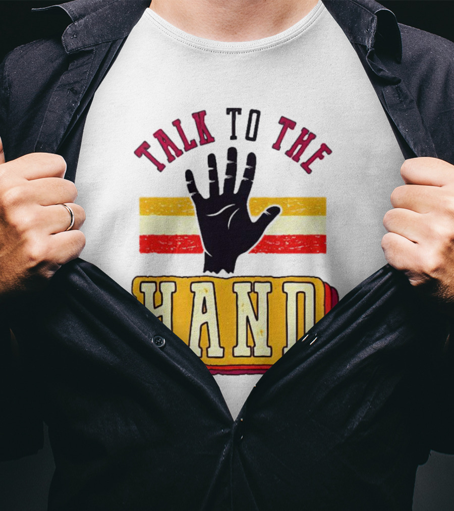 TALK TO THE HAND Retro Stripes T-Shirt