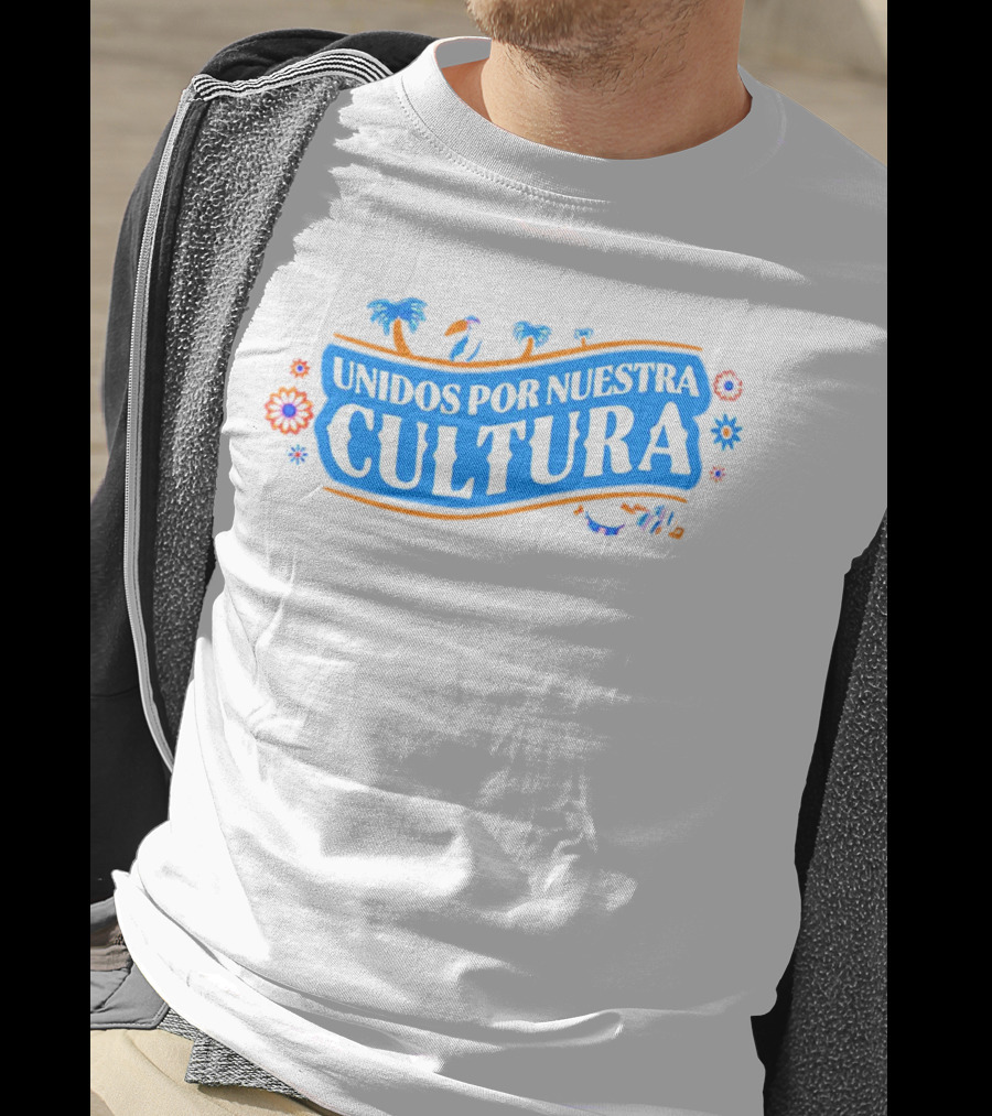 Hispanic Heritage Night Unidos Por Nuestra Cultura With Musical Notes And Flowers T-Shirt