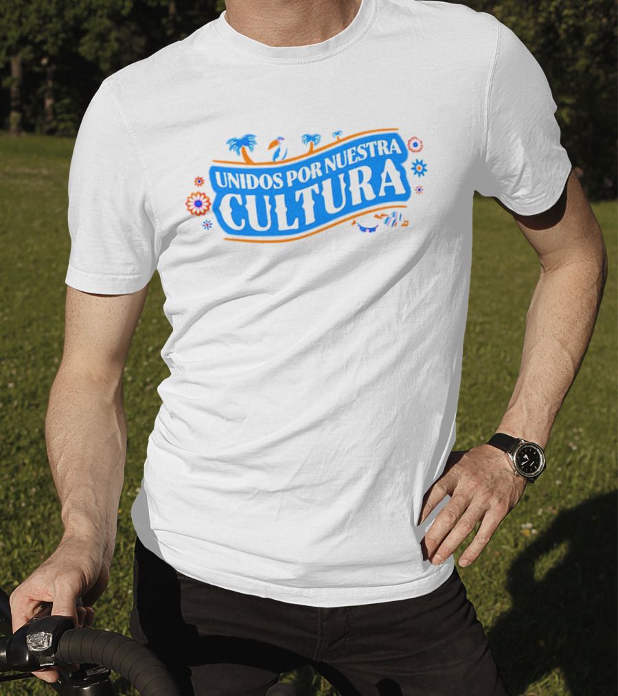 Hispanic Heritage Night Unidos Por Nuestra Cultura With Musical Notes And Flowers T-Shirt