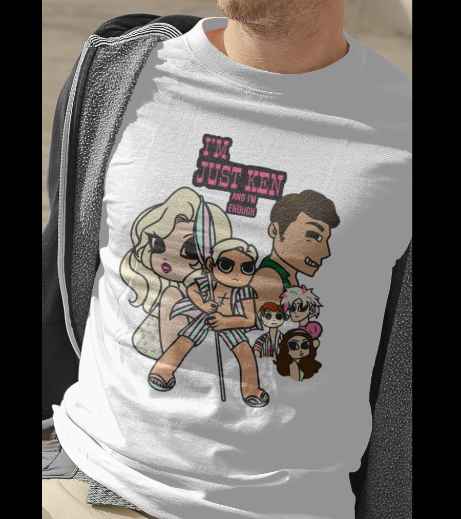 I'm Just Ken And I'm Enough Barbie-Inspired Cartoon Characters T-Shirt