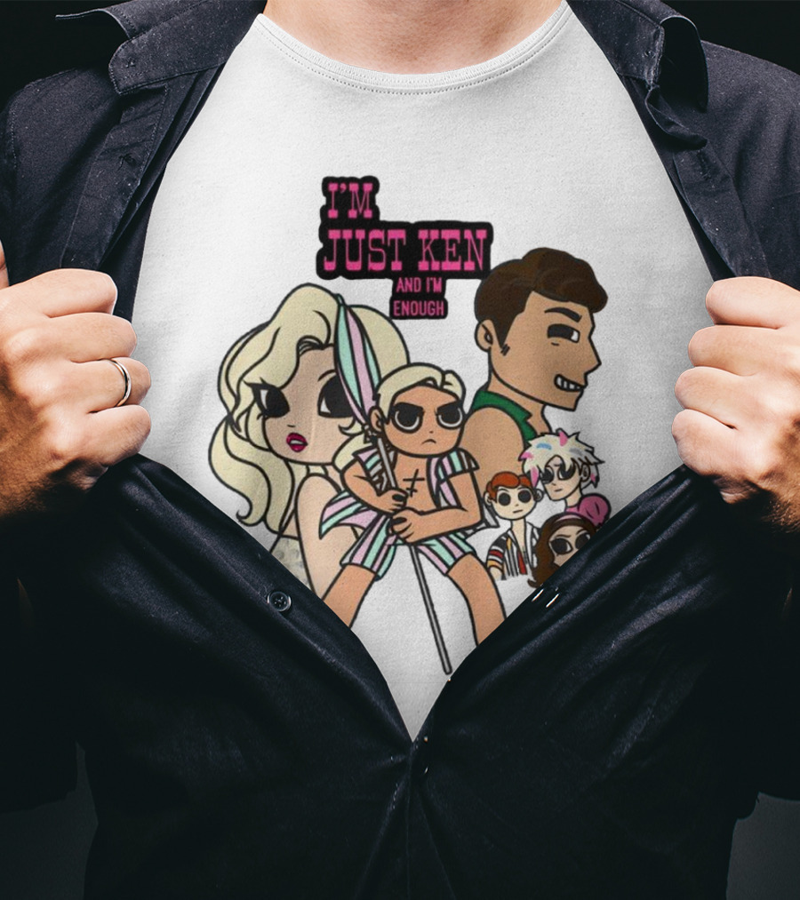 I'm Just Ken And I'm Enough Barbie-Inspired Cartoon Characters T-Shirt