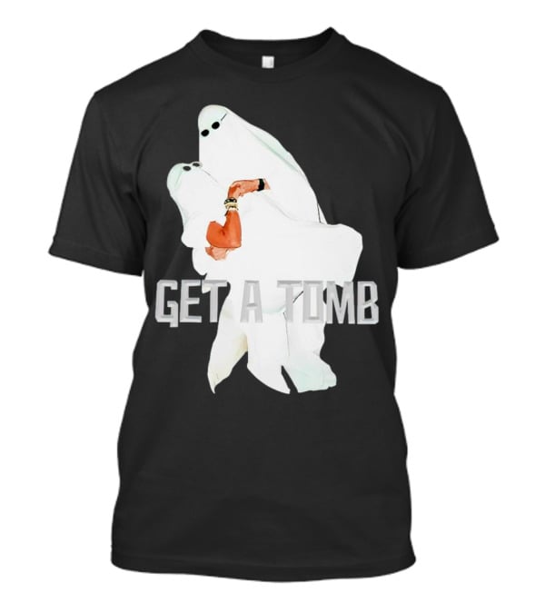 GET A TOMB Ghosts Carrying Figure Halloween Humor T-Shirt