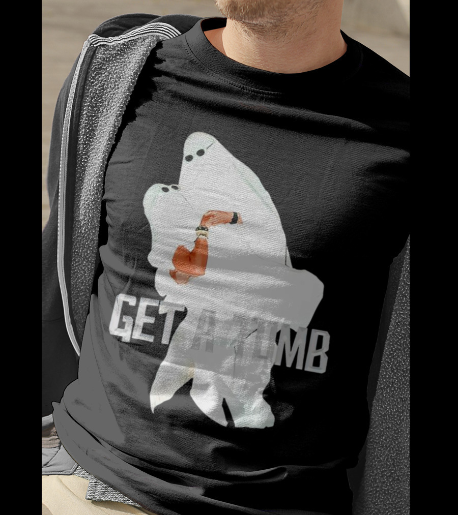 GET A TOMB Ghosts Carrying Figure Halloween Humor T-Shirt