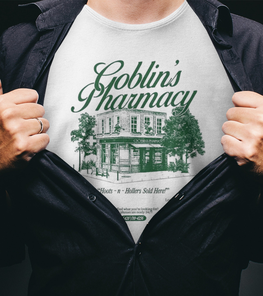 Goblin’s Pharmacy Hocus-n-Hollers Sold Here Since 1921 T-Shirt