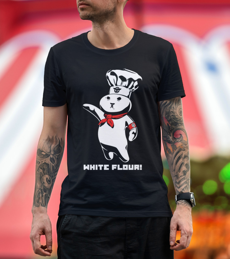 White Flour Funny Character Chef Satire T-Shirt