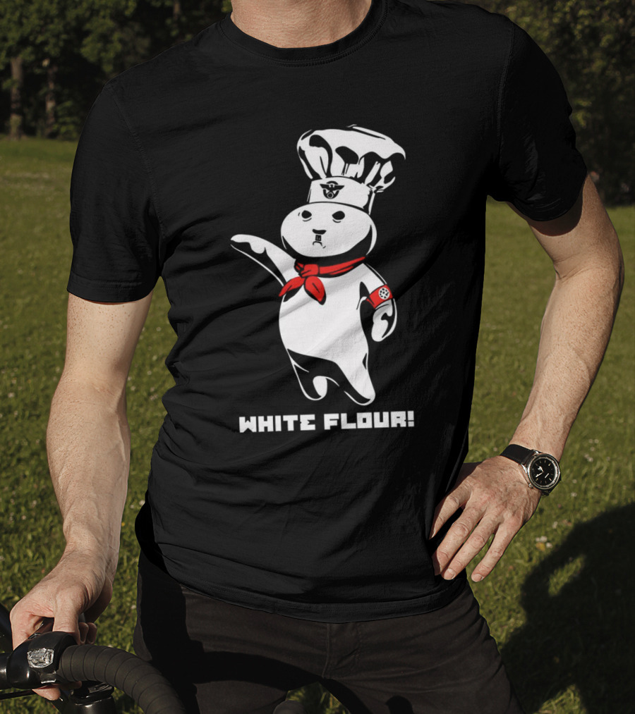 White Flour Funny Character Chef Satire T-Shirt