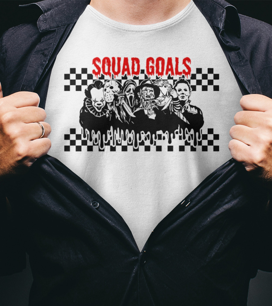 Squad Goals Halloween Horror Character Vintage Icons T-Shirt