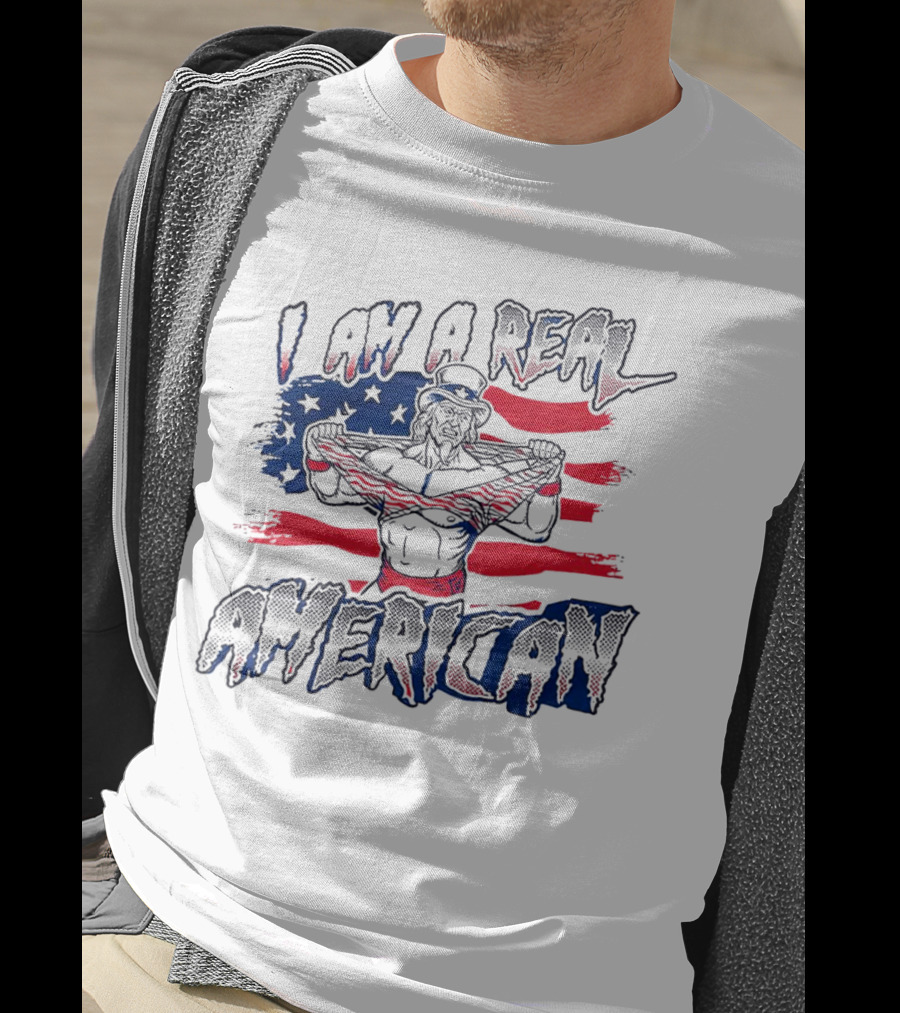 I Am A Real American Uncle Sam Flag T-Shirt
