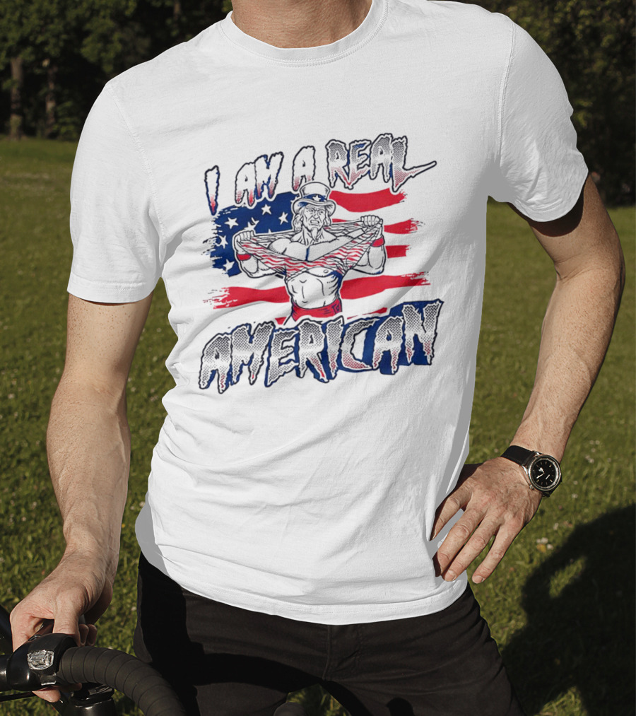 I Am A Real American Uncle Sam Flag T-Shirt