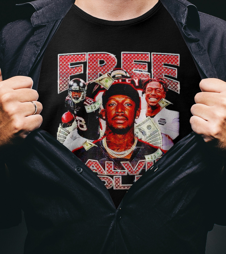 Free Calvin Ridley Atlanta Falcons 18 Vintage Football Player T-Shirt