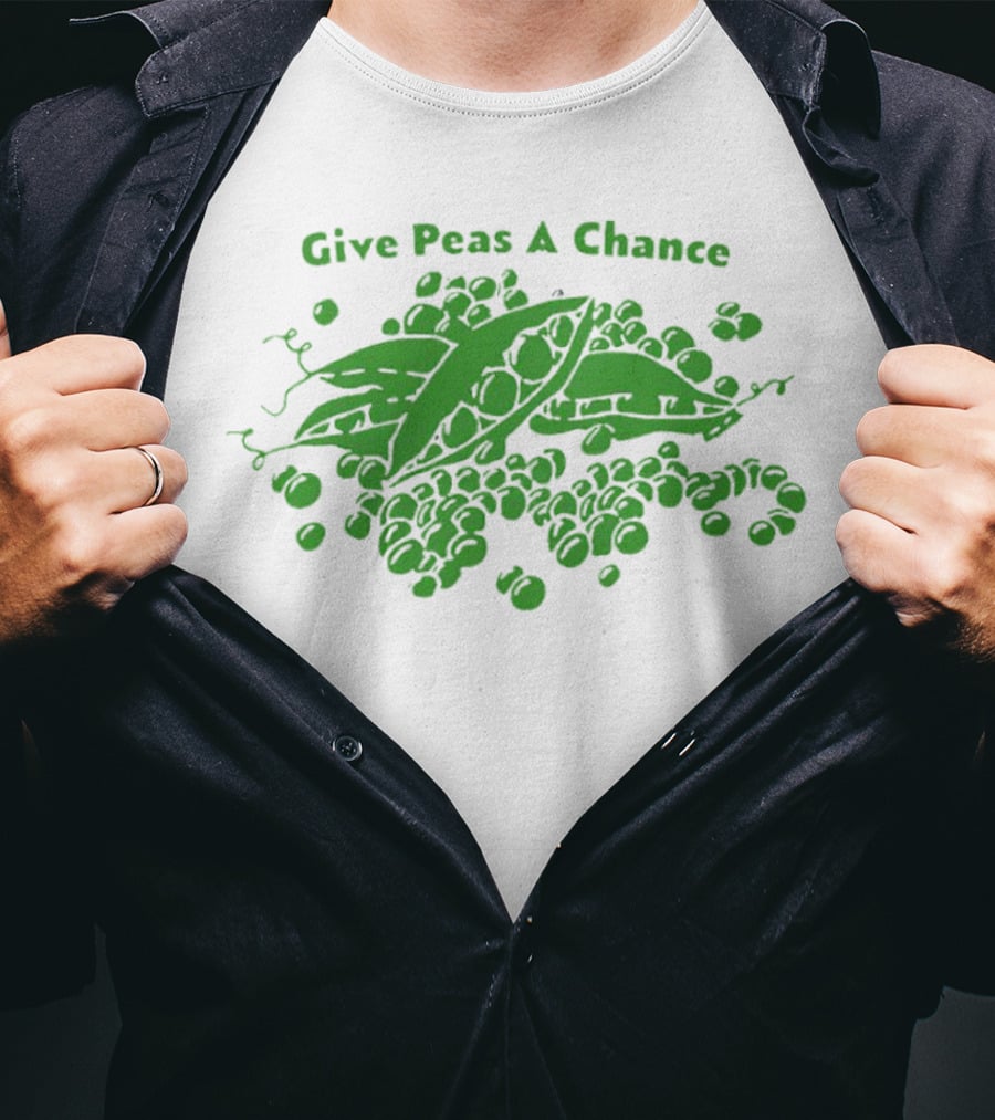 Give Peas A Chance Peapod Green Playful T-Shirt