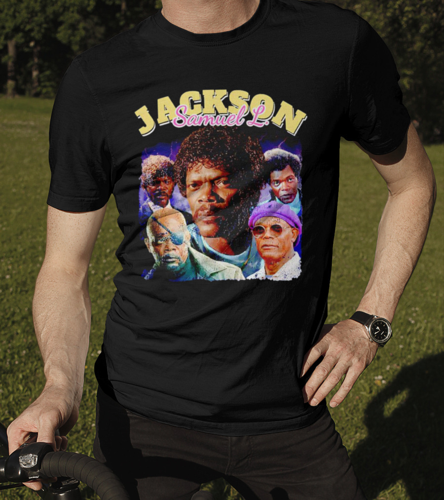 Jackson Samuel L Vintage Style Iconic Characters T-Shirt