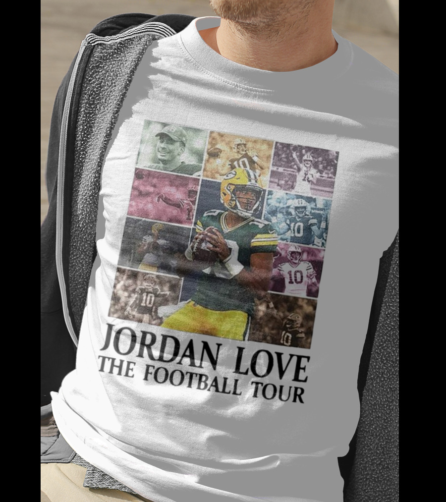 Jordan Love Green Bay Football Highlights Tour T-Shirt