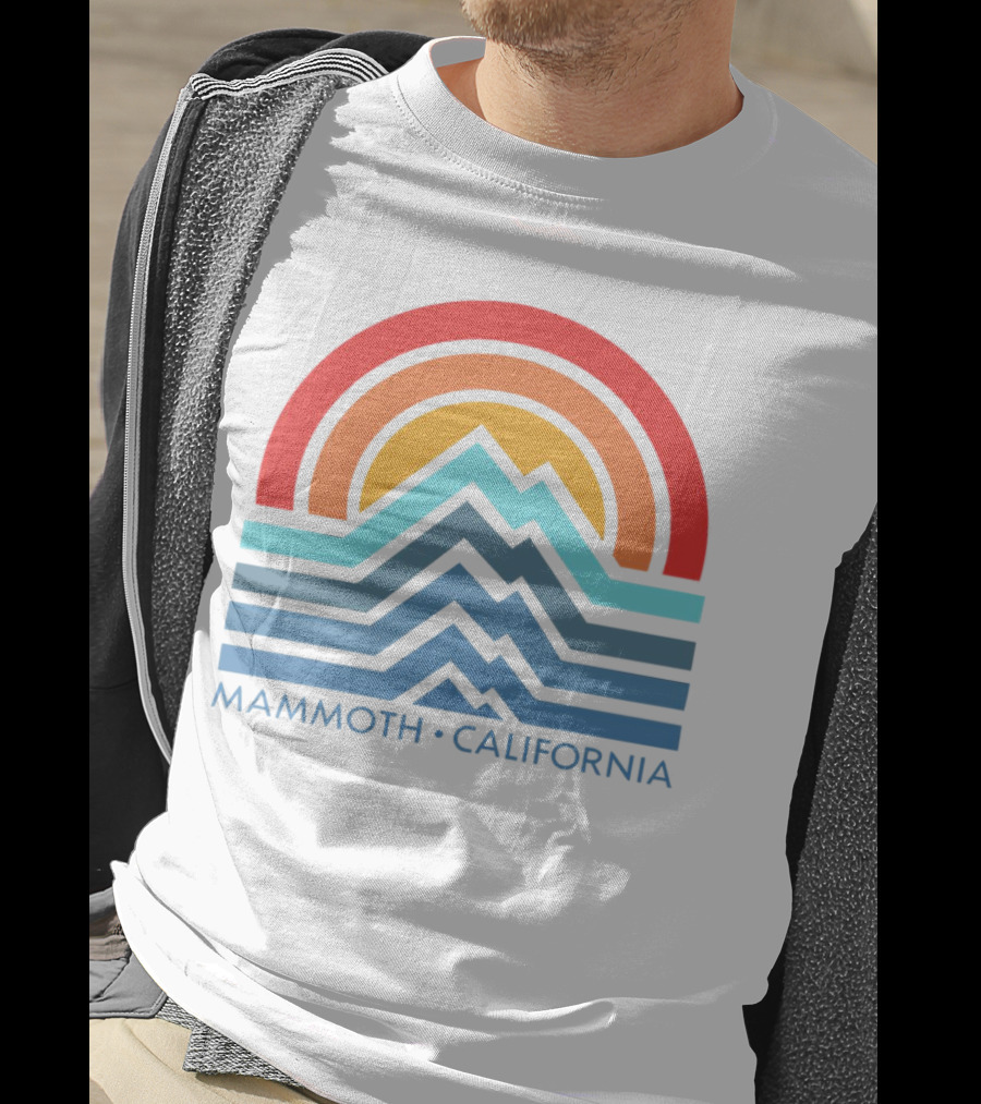 Mammoth California Vintage Mountain Sunset T-Shirt