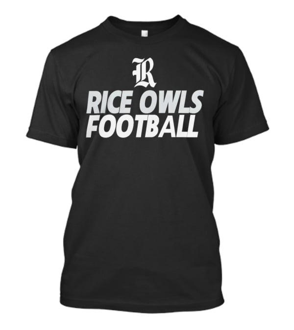 Rice Owls Football Logo With Stylized R T-Shirt