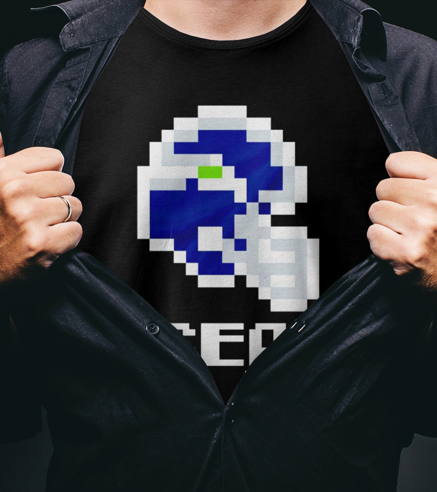 Seahawks Helmet SEA Pixel T-Shirt