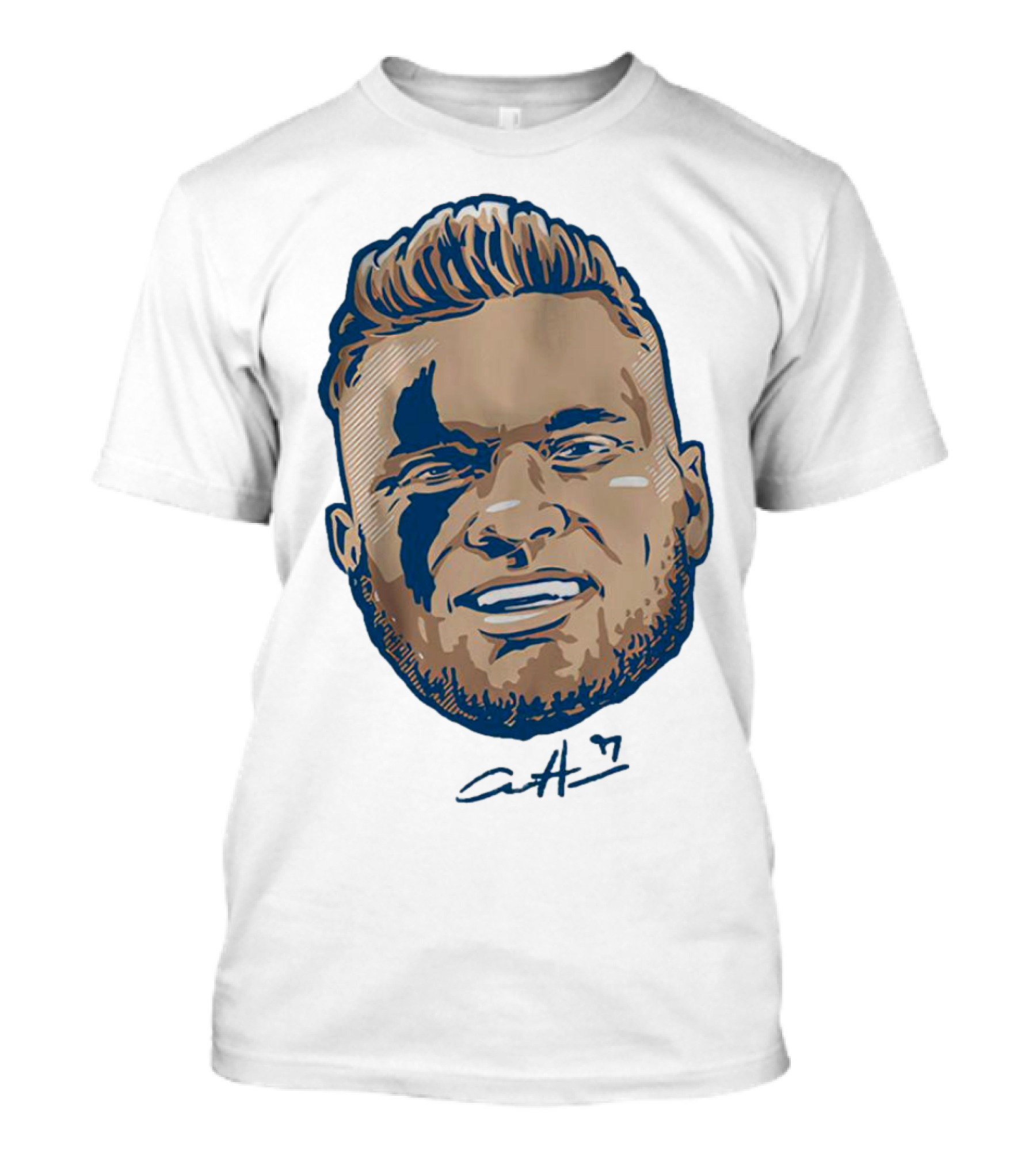 Aidan Hutchinson Swag Head Detroit Lions Signature T-Shirt