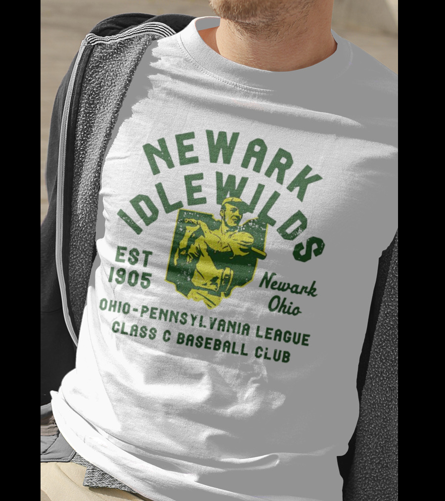 Newark Idlewilds Ohio Pennsylvania League Class C Baseball Club Est 1905 Vintage Newark Ohio T-Shirt