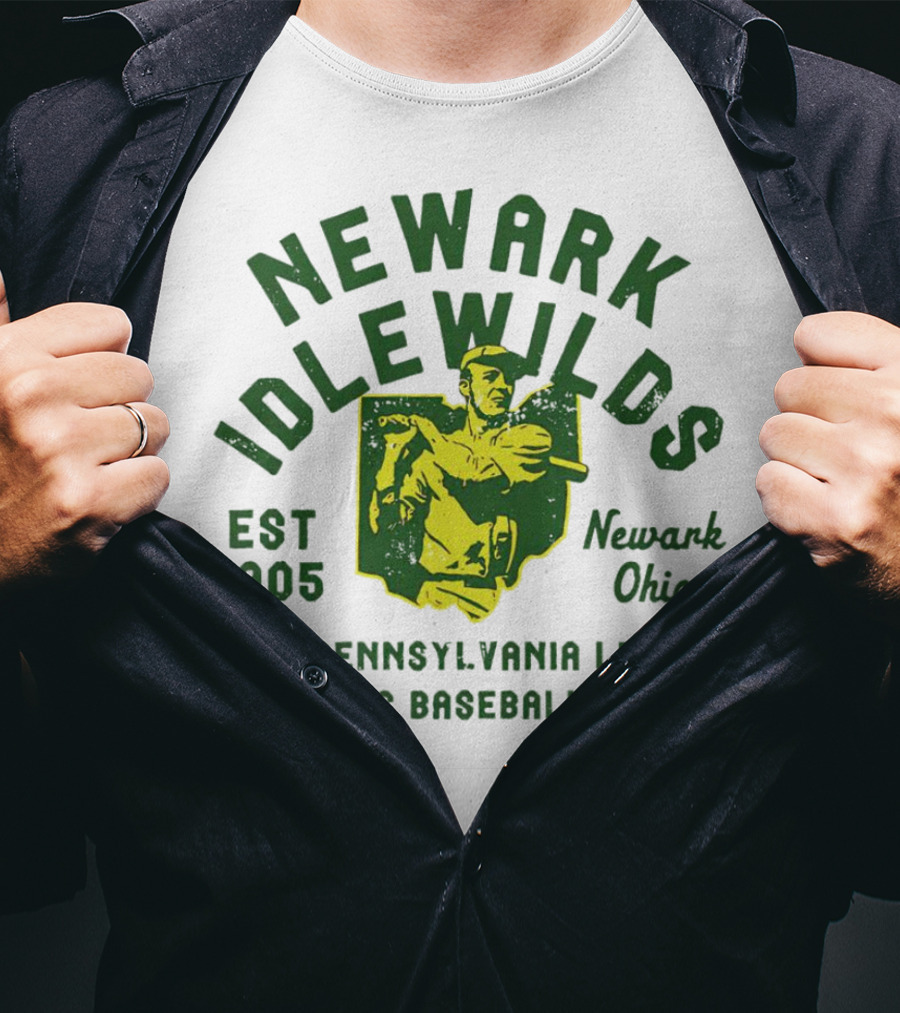 Newark Idlewilds Ohio Pennsylvania League Class C Baseball Club Est 1905 Vintage Newark Ohio T-Shirt