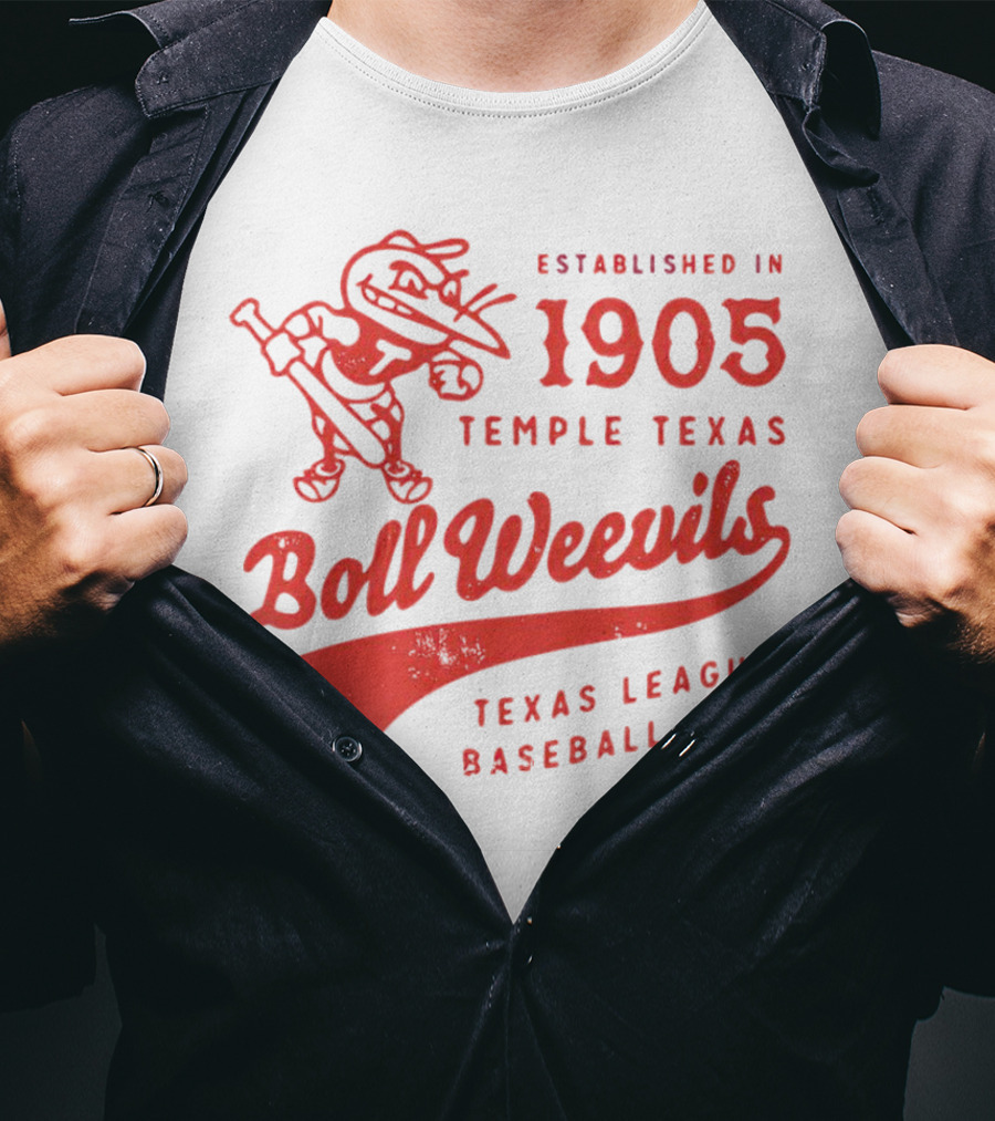 Established 1905 Temple Texas Boll Weevils Texas League Baseball Club T-Shirt