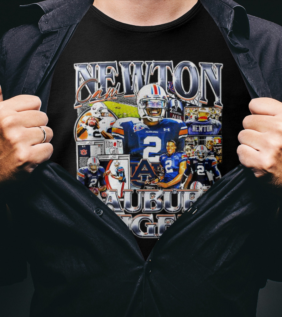 Cam Newton Auburn Tigers Football Collage T-Shirt