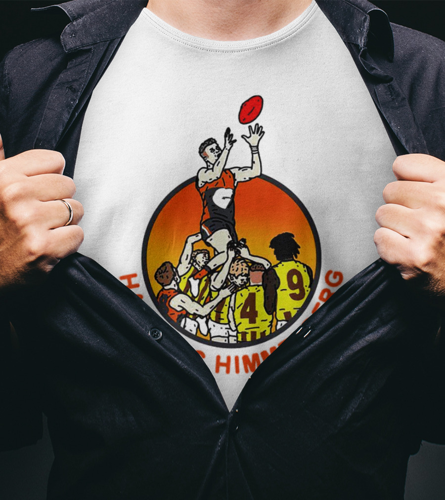 Hangers Himmelberg AFL Marking Victory Sunset Football Scene T-Shirt