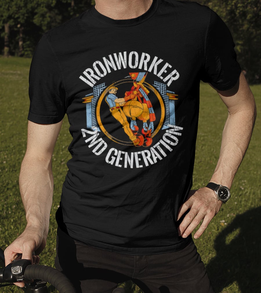 Ironworker 2ND Generation Vintage Construction Worker Scene T-Shirt