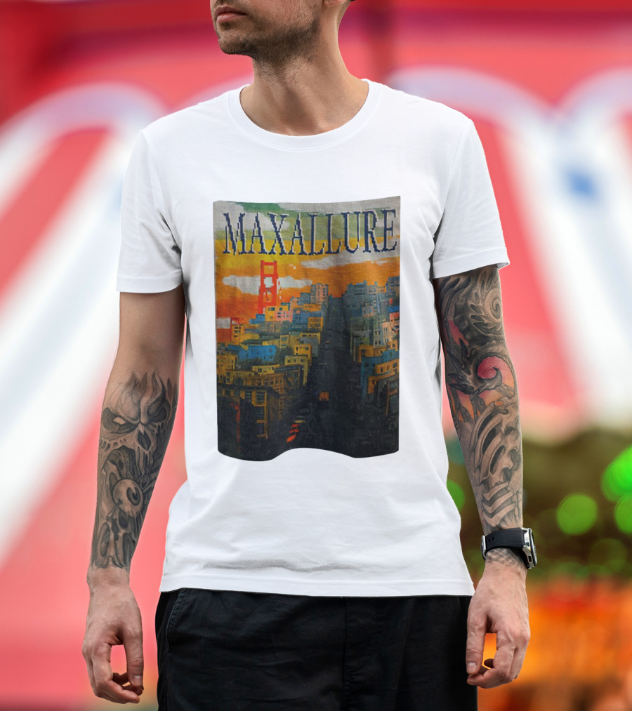 Maxallure Golden Gate Cityscape Skyline T-Shirt