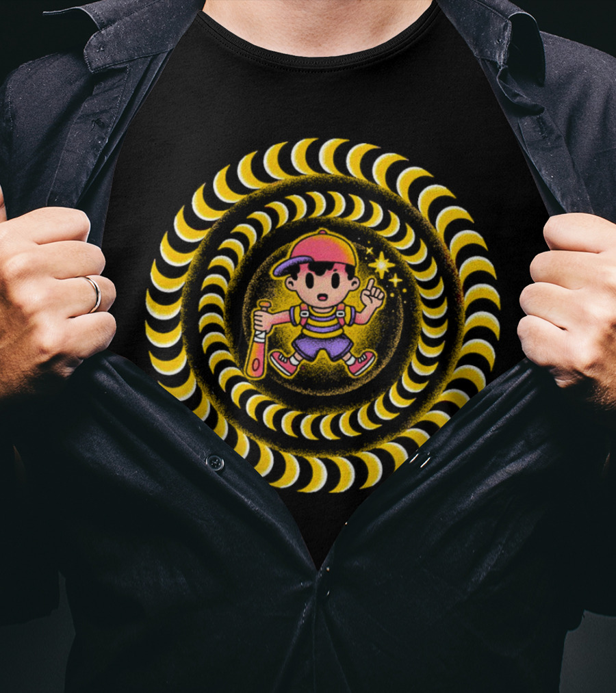 Earthbound PSI Attack Hypnotic Swirl T-Shirt