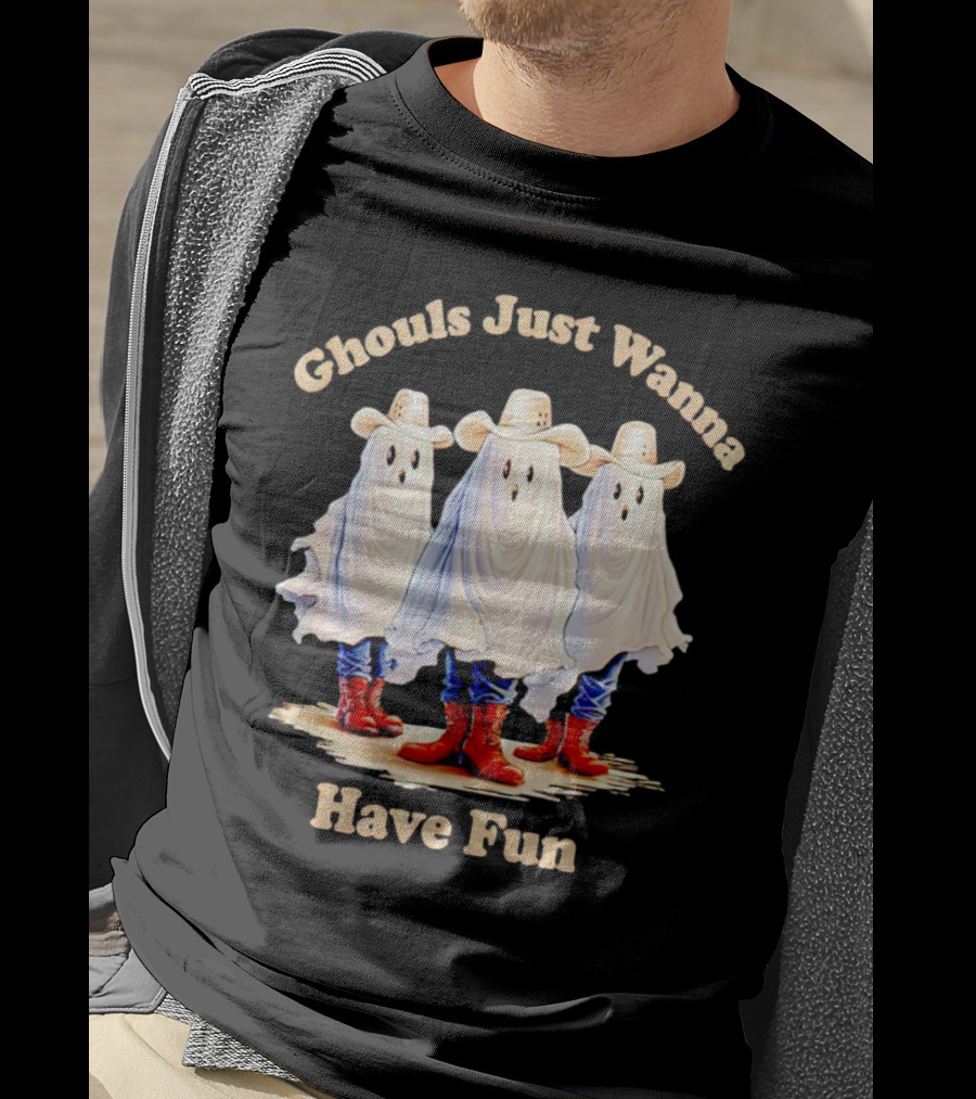 Ghouls Just Wanna Have Fun Cowboy Boots And Hats Trio T-Shirt