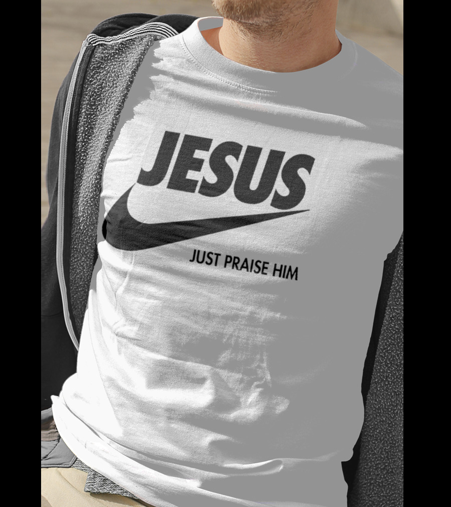 Jesus Just Praise Him Swoosh T-Shirt