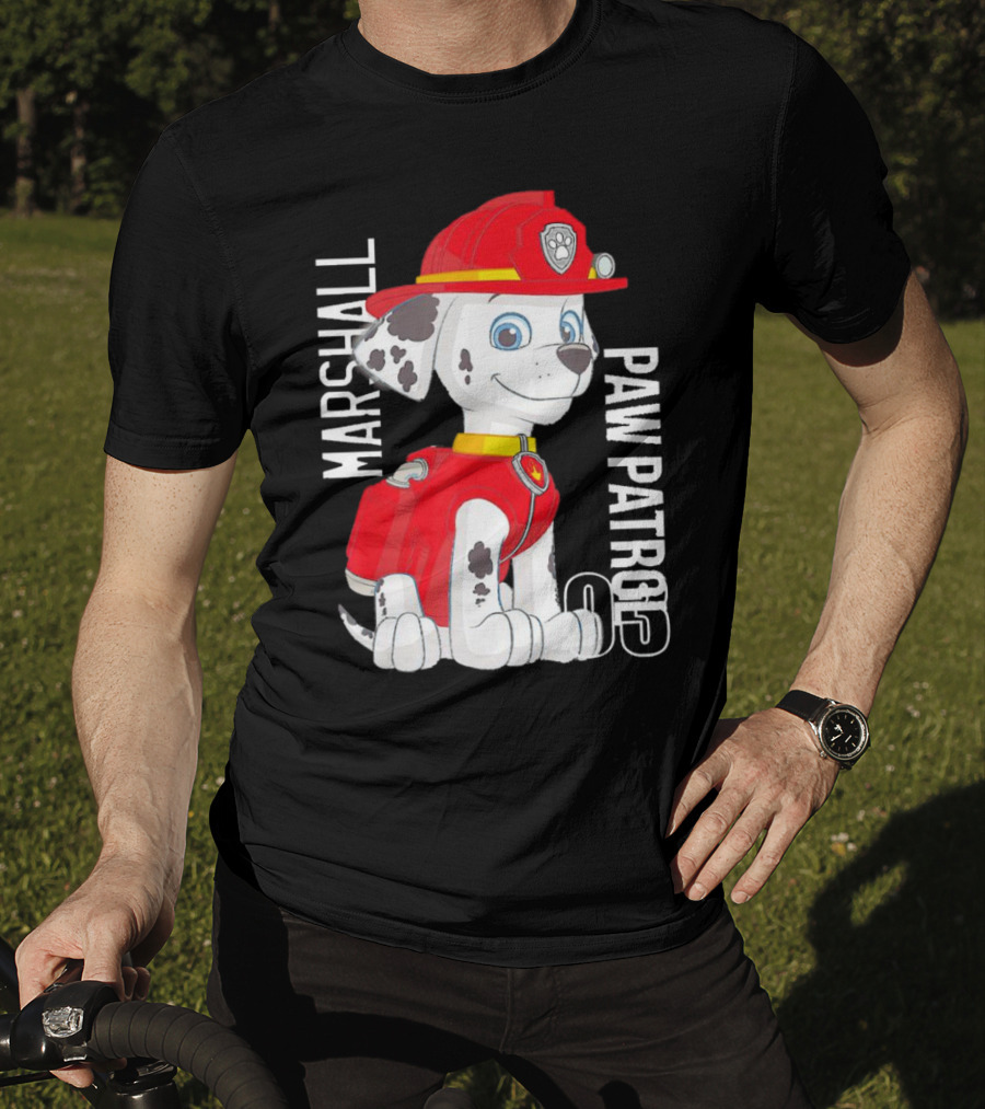 Marshal Paw Patrol Firefighter Pup With Bone Tag T-Shirt