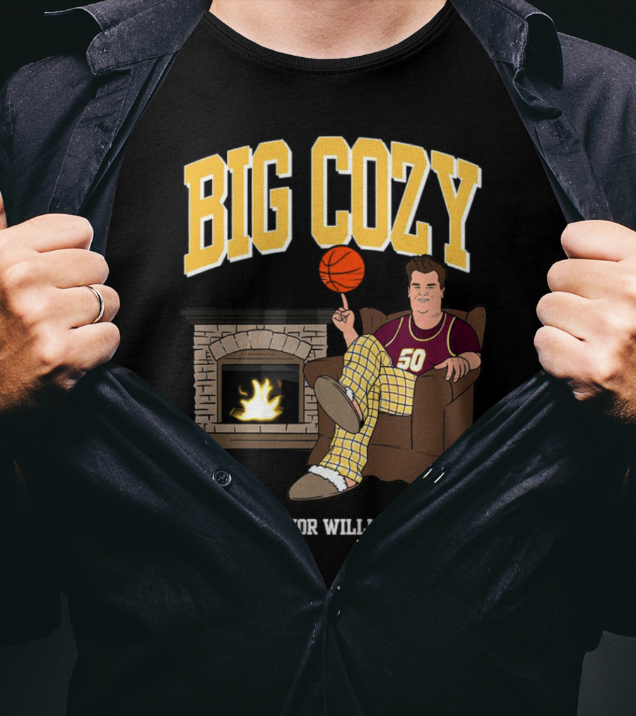 Connor Williams Big Cozy Basketball By The Fireplace T-Shirt