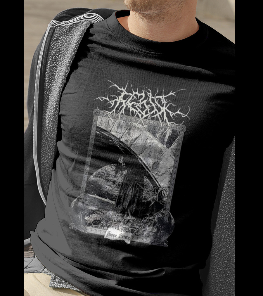 Frosk Stone Prison Gothic Monochrome T-Shirt
