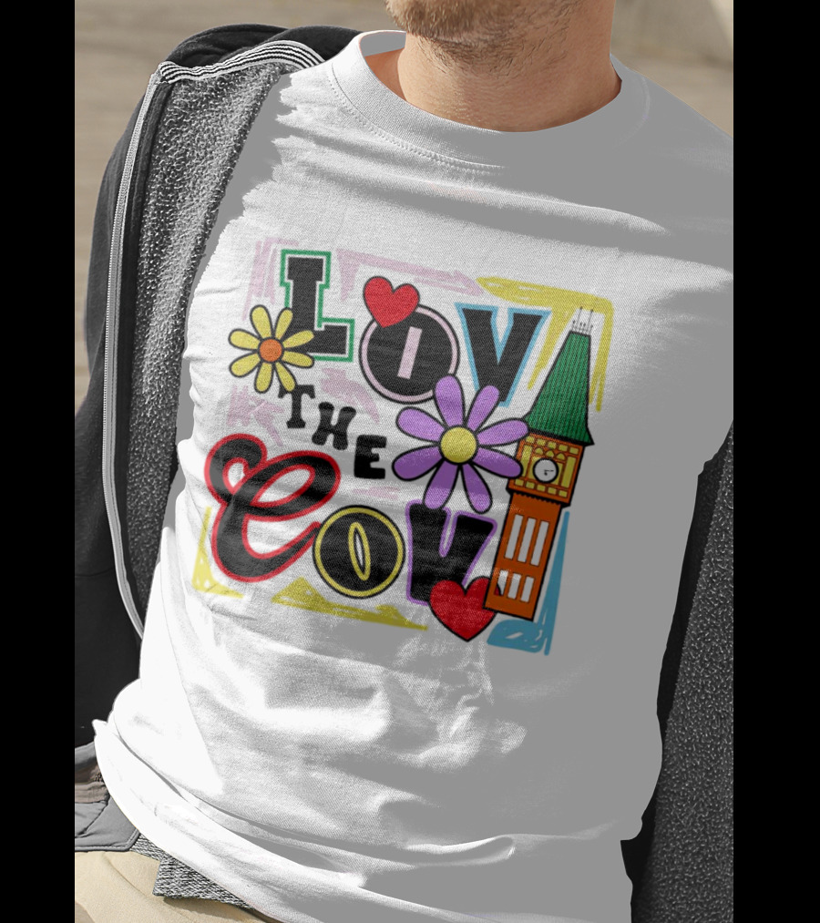 Lov The Cov Big Ben Flowers Hearts T-Shirt