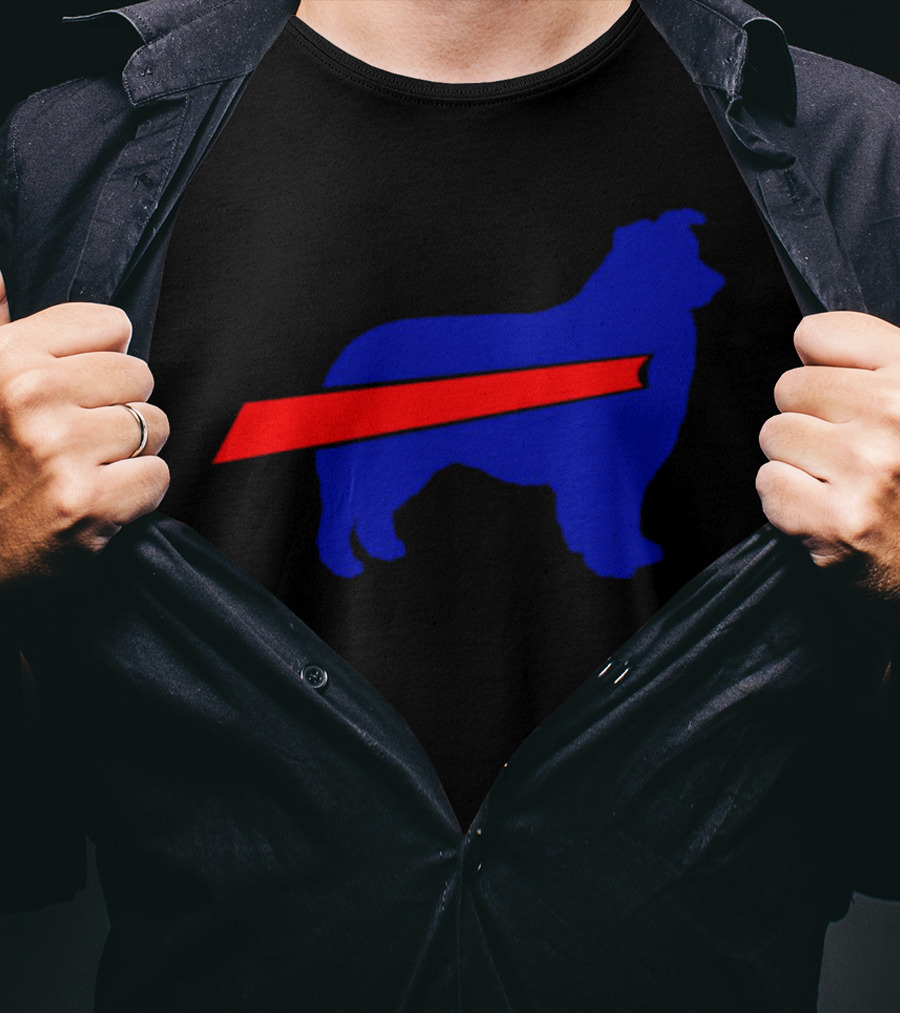 Buffalo Bills Aussie Mafia Silhouette With Iconic Red Stripe T-Shirt