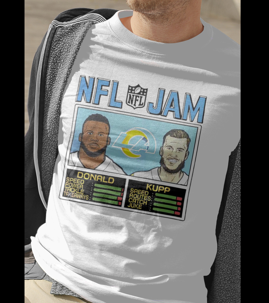 NFL Jam Rams Donald Kupp Speed Power Tackles Routes T-Shirt