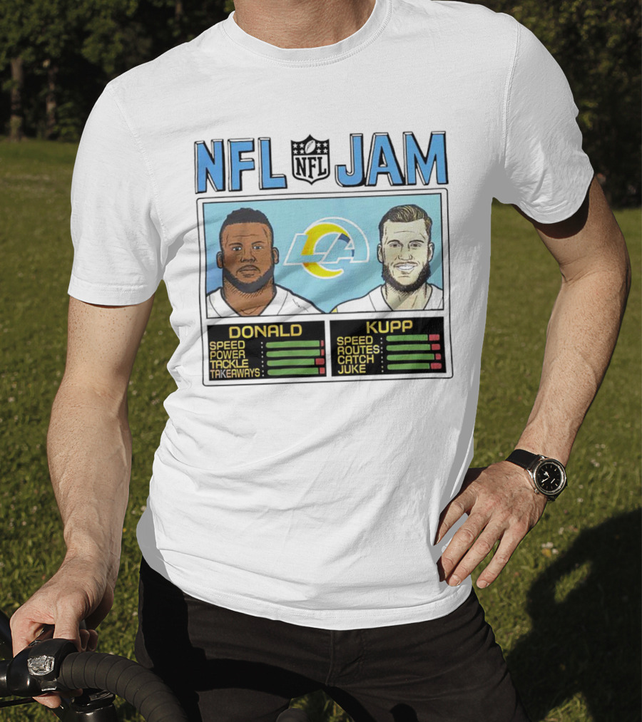 NFL Jam Rams Donald Kupp Speed Power Tackles Routes T-Shirt