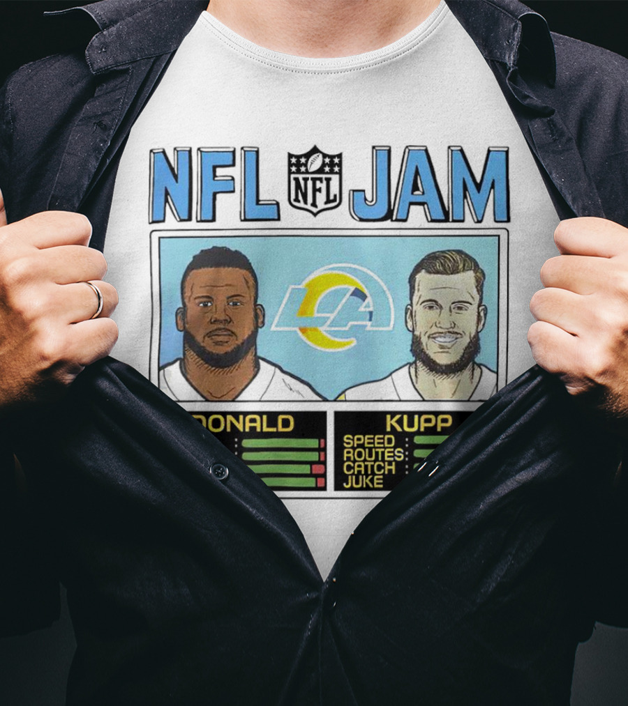 NFL Jam Rams Donald Kupp Speed Power Tackles Routes T-Shirt