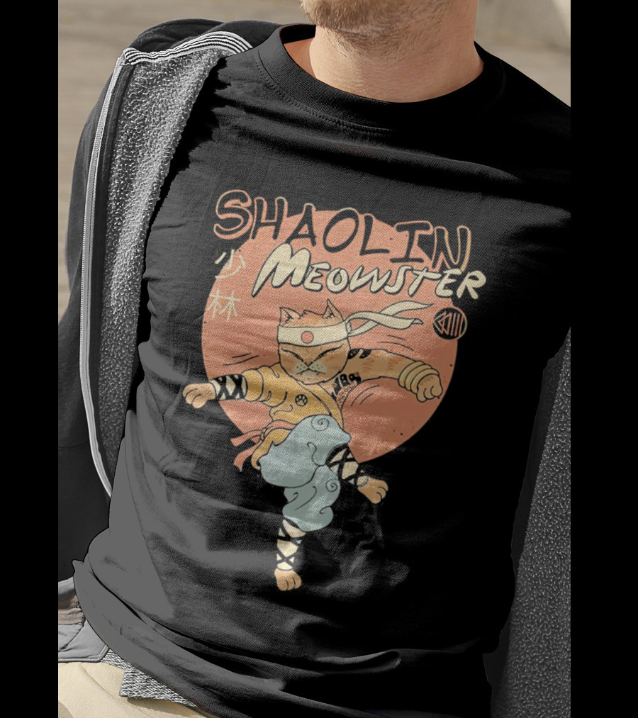 Shaolin Meowster Martial Arts Cat XIII T-Shirt
