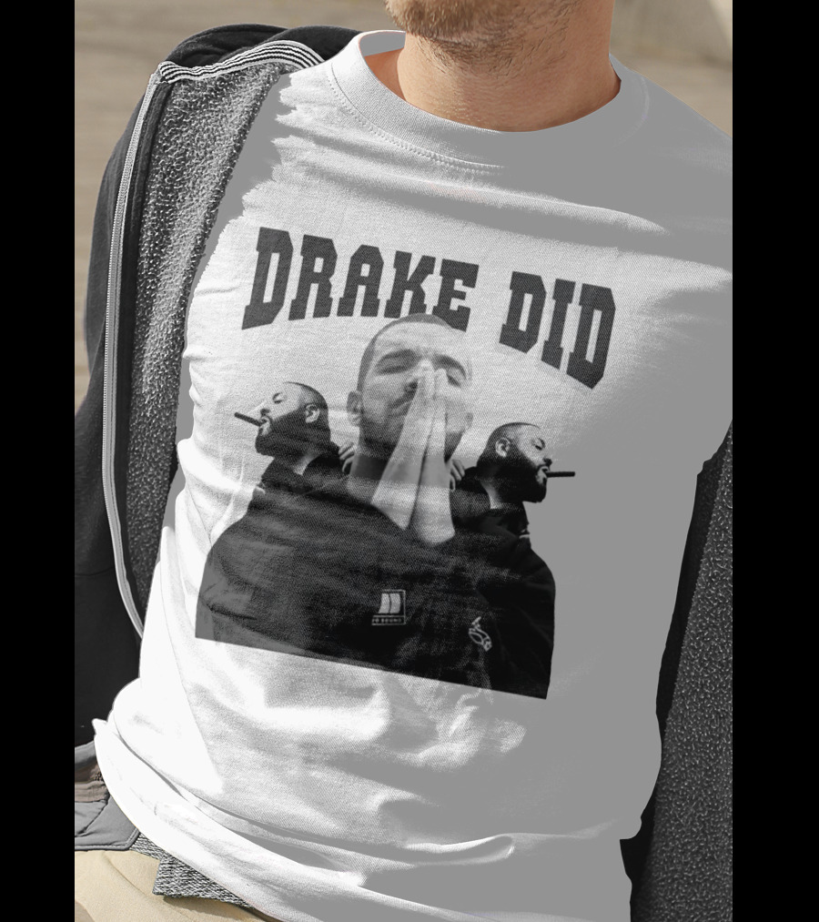Drake Did Aubrey Drake Graham Vintage Prayer Pose Black And White Trio T-Shirt