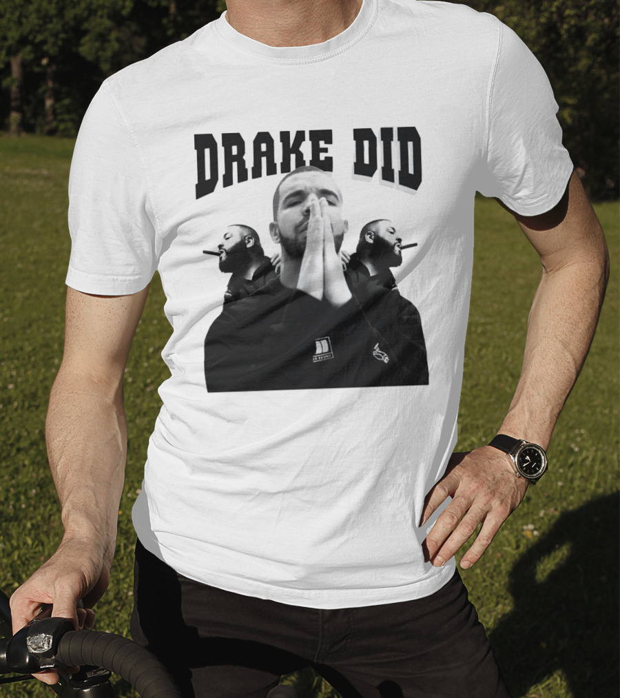 Drake Did Aubrey Drake Graham Vintage Prayer Pose Black And White Trio T-Shirt