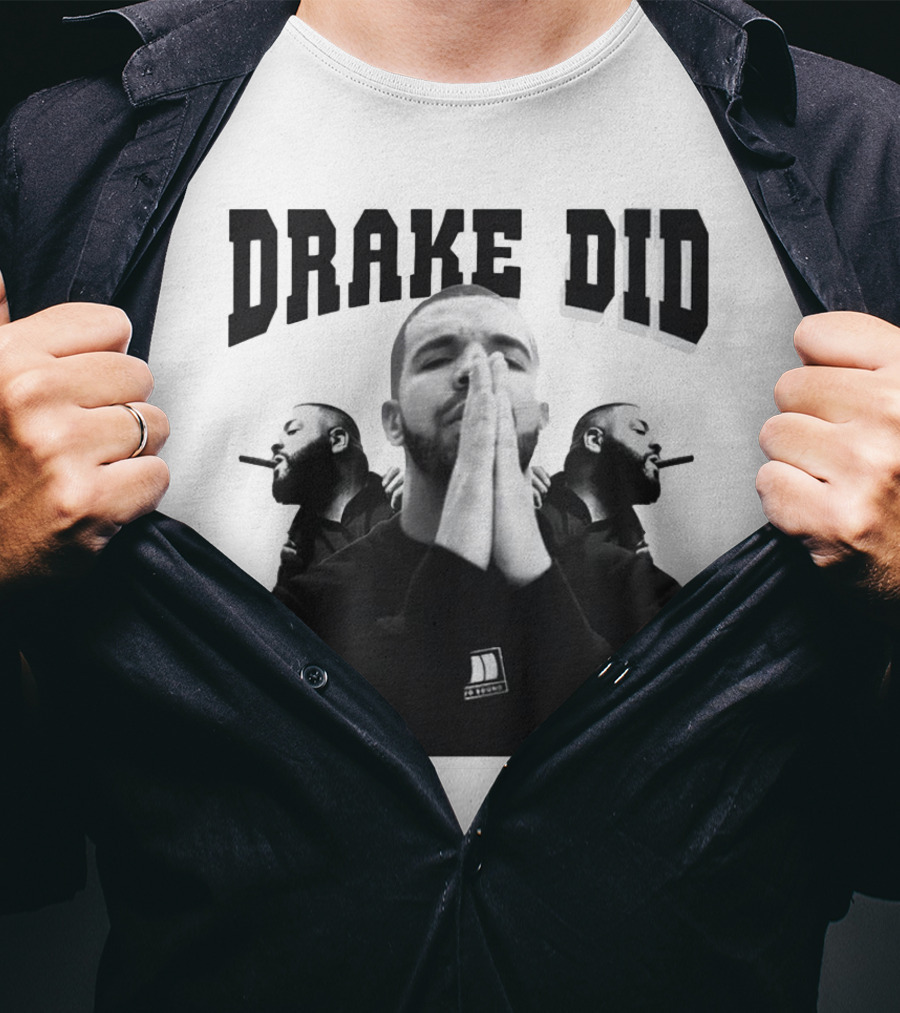 Drake Did Aubrey Drake Graham Vintage Prayer Pose Black And White Trio T-Shirt
