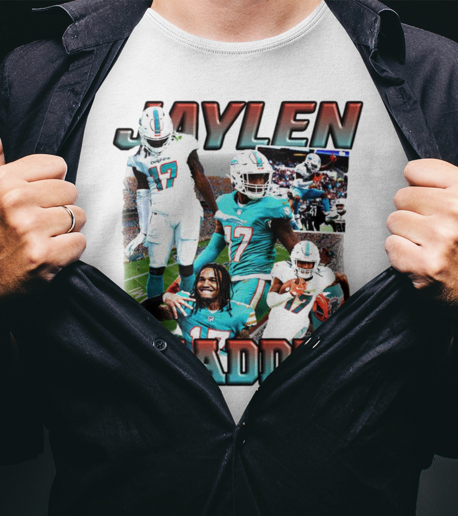 Jaylen Waddle Miami Dolphins Football Player Number 17 T-Shirt
