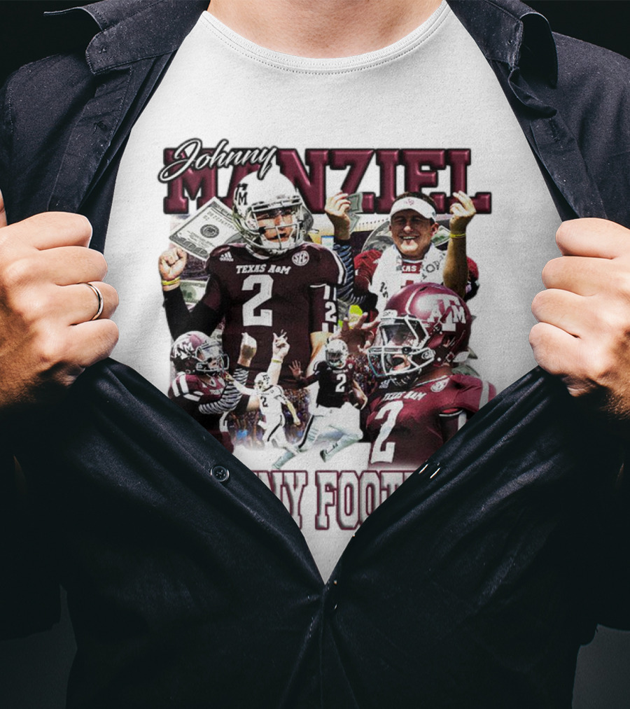 Johnny Manziel Texas A&M Aggies Johnny Football Number 2 College Football Legend T-Shirt