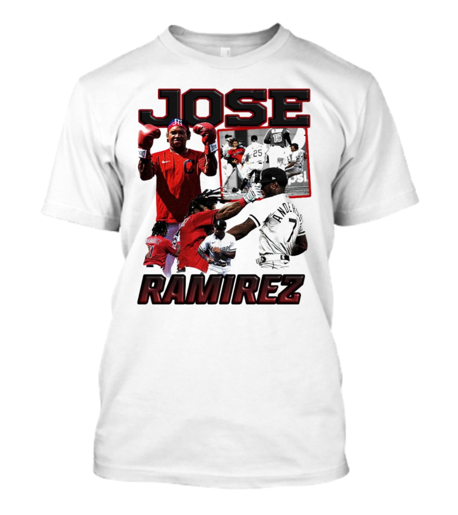 Jose Ramirez Cleveland Guardians Down Goes Anderson Boxing Moments T-Shirt