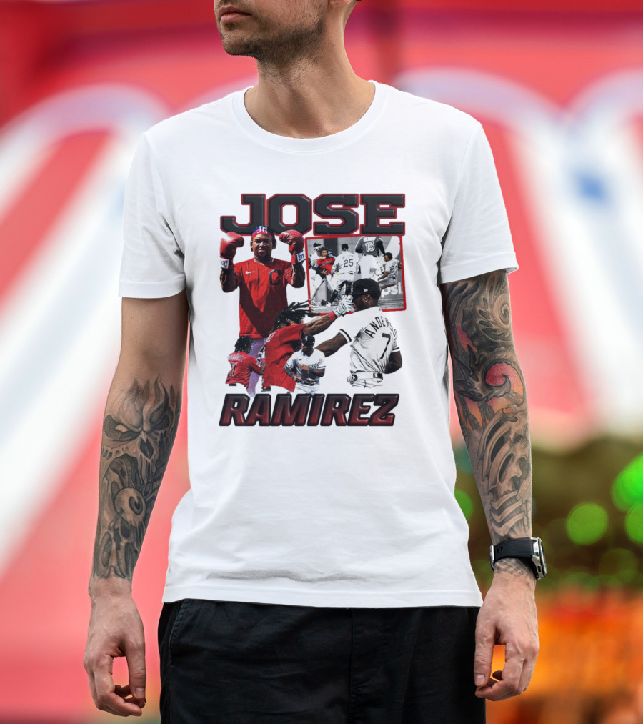 Jose Ramirez Cleveland Guardians Down Goes Anderson Boxing Moments T-Shirt