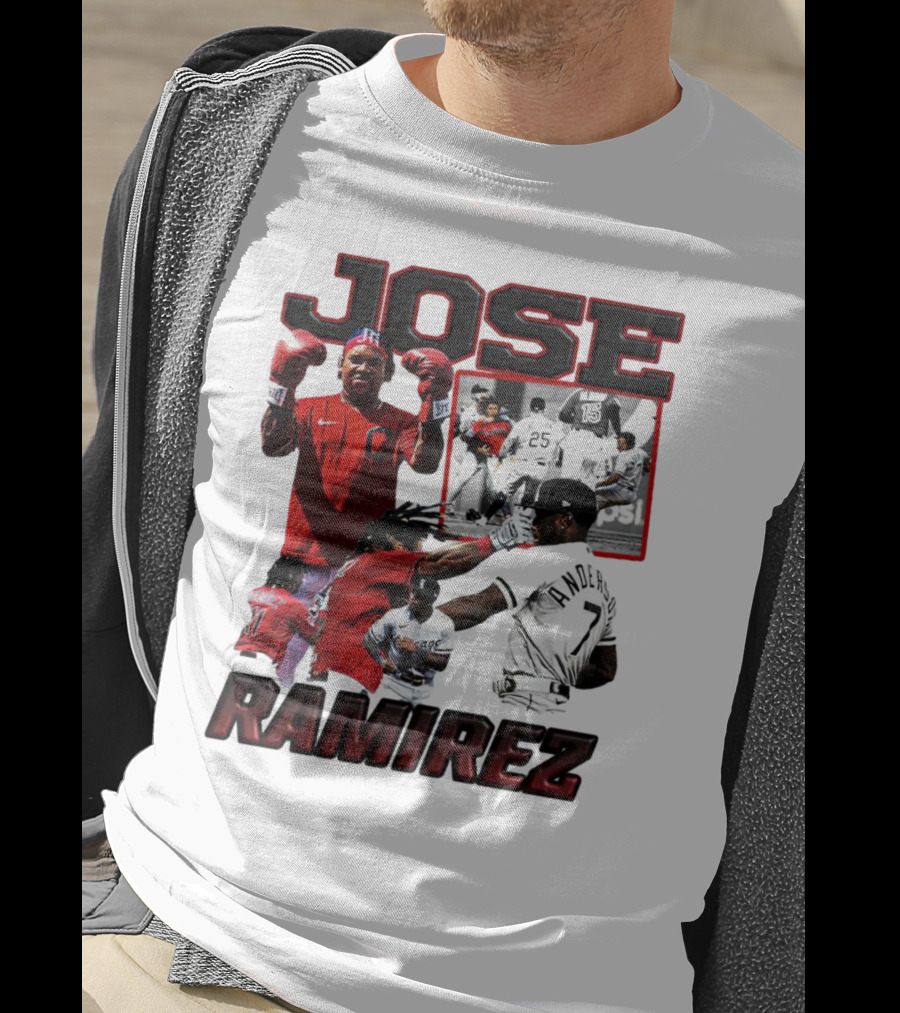 Jose Ramirez Cleveland Guardians Down Goes Anderson Boxing Moments T-Shirt