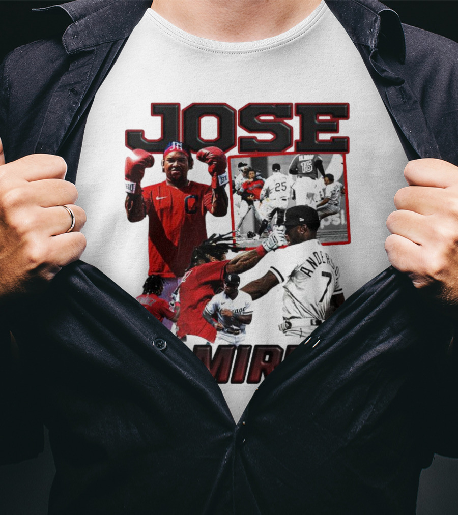 Jose Ramirez Cleveland Guardians Down Goes Anderson Boxing Moments T-Shirt
